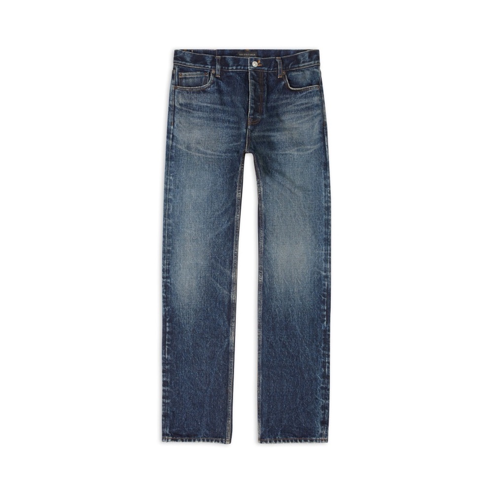 Balenciaga Men's Standard Jeans In Navy Blue
